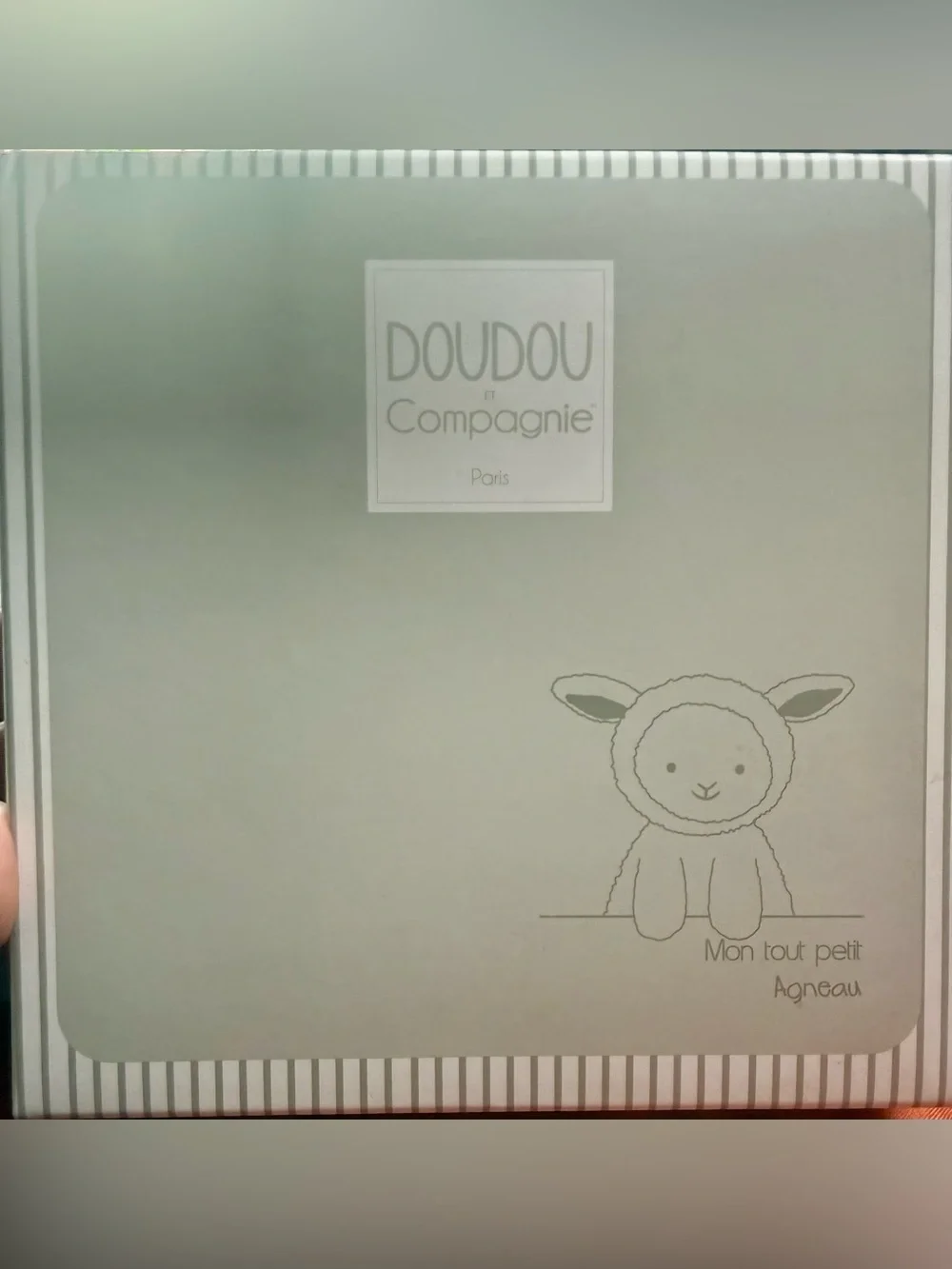 Doudou et Compagnie Paris Plush Rattle Baby Lamb Botties 0-6 Mo Baby Gift~New